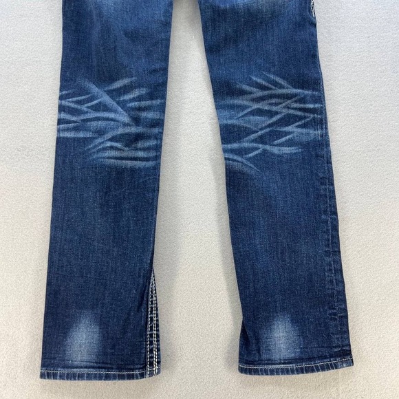 Rock Revival Women's Heather Capri Denim Pants Size 26 (2) Embellished Pockets - Picture 10 of 16